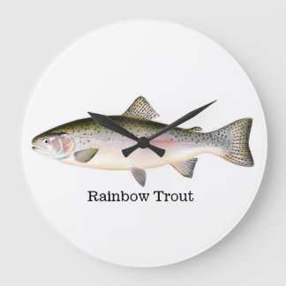 Rainbow Trout Fish Large Clock