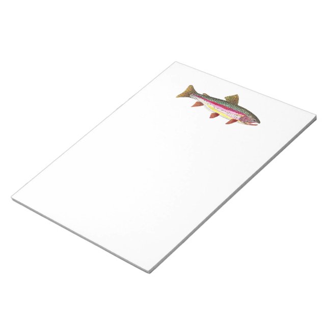Rainbow Trout Fish Notepad (Angled)