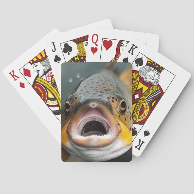 Rainbow Trout Fish  Poker Cards (Back)