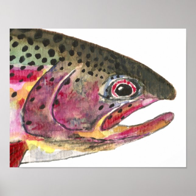 Rainbow Trout Fish Poster (Front)