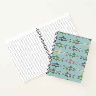 Rainbow Trout Fish Print Spiral Notebook
