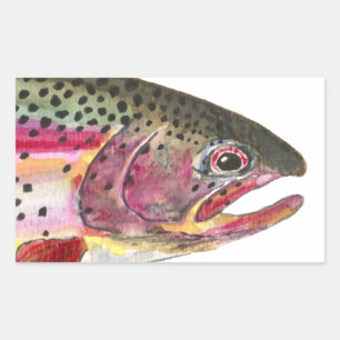 Rainbow Trout Fish Rectangular Sticker