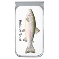 Brass or Silver Fish Money Clip Gift for Fisherman Trout Outdoor Gift for Him Fly Fishing
