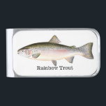 Rainbow Trout Fish Silver Finish Money Clip<br><div class="desc">Rainbow Trout fish moneyclip. This beautiful fish picture on a silver plated moneyclip with fully customizable text "Rainbow Trout" makes a great fish gift for nature outdoor people,  fish lovers and the fish fanatic fisherman.</div>