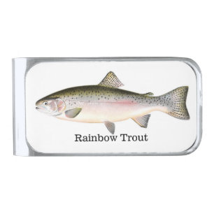 Rainbow Trout Fish Silver Finish Money Clip