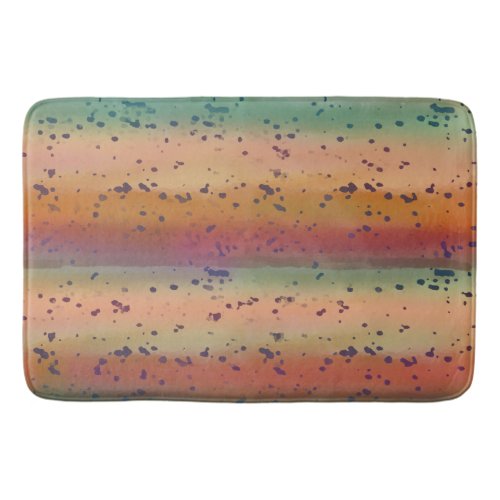 Rainbow Trout Fish Skin Fun Speckled Pattern  Bath Mat