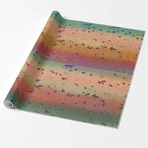 Rainbow Trout Fish Skin Fun Speckled Pattern Wrapping Paper
