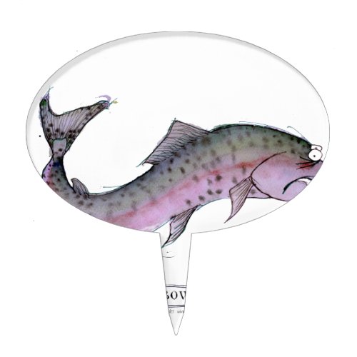 Rainbow Trout fish tony fernandes Cake Topper