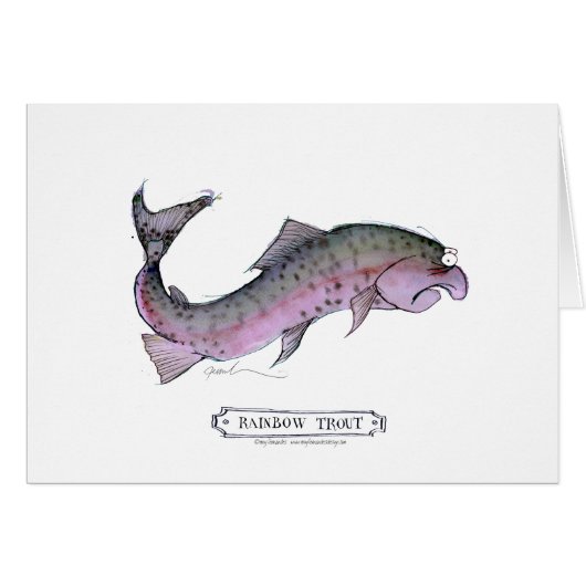 Rainbow Trout fish, tony fernandes Cards (Front Horizontal)
