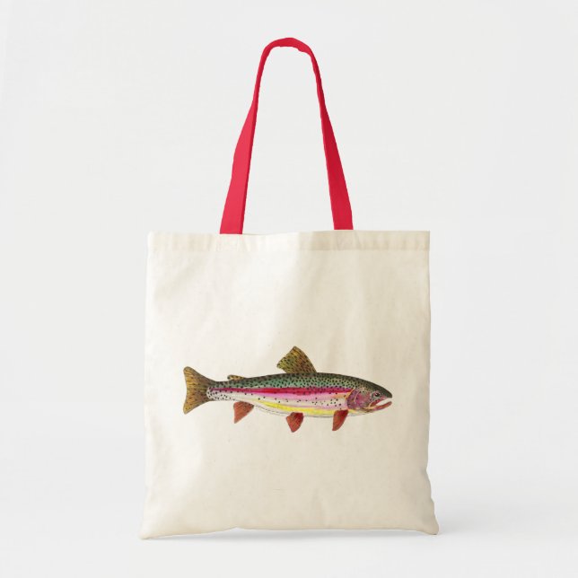 Rainbow Trout Fish Tote Bag (Front)