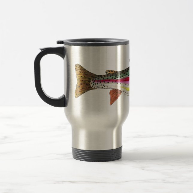Rainbow Trout Fish Travel Mug (Left)