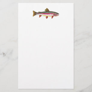 Rainbow Trout Fish Writing Stationery