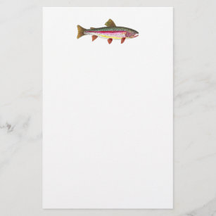 Rainbow Trout Fish Writing Stationery