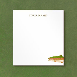 Rainbow Trout Fisherman Personalized   Notepad