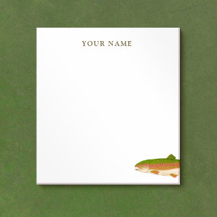 Rainbow Trout Fisherman Personalized Notepad