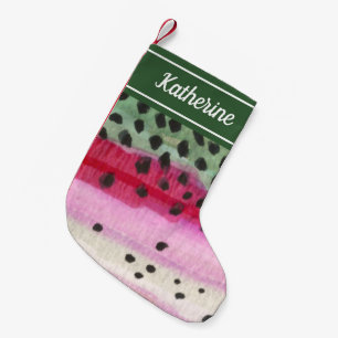 Rainbow Trout Fishing Angler's Small Christmas Stocking