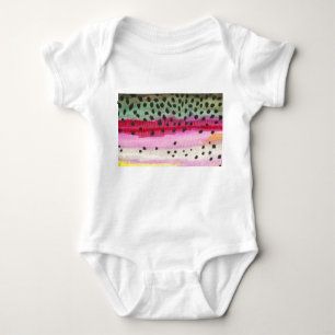 Rainbow Trout Fishing Baby Bodysuit