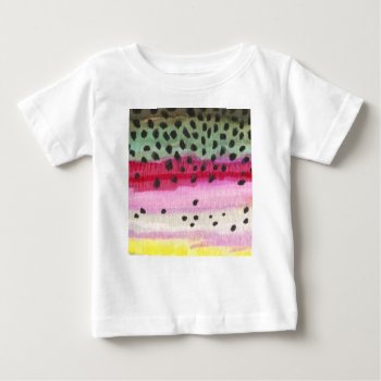 Rainbow Trout Fishing Baby T-shirt by TroutWhiskers at Zazzle