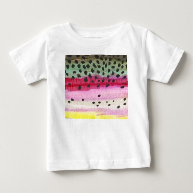 Rainbow Trout Fishing Baby T-Shirt (Front)