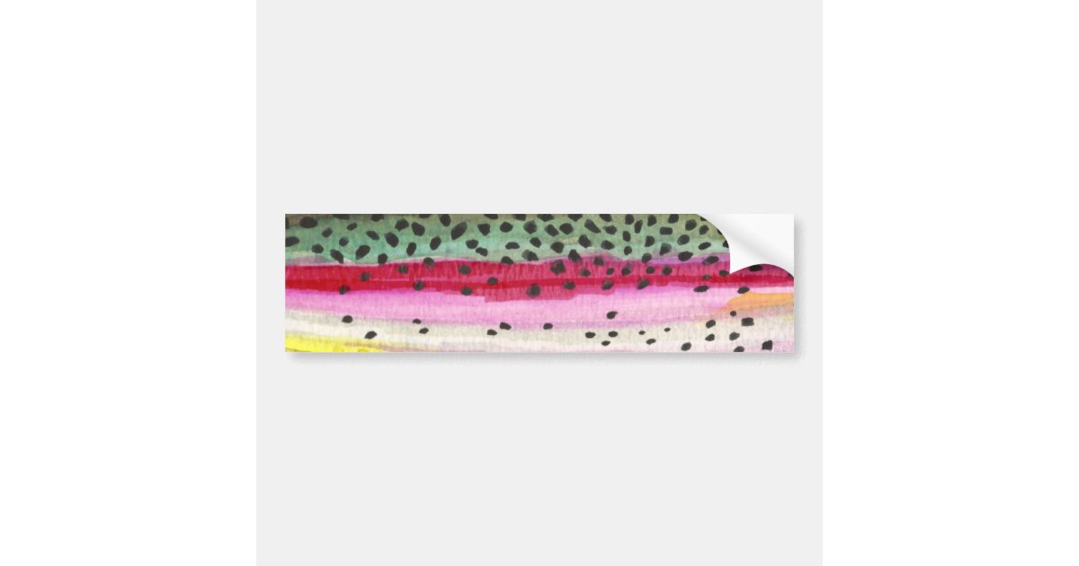 Rainbow Trout Fishing Bumper Sticker Zazzle