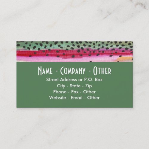 Rainbow Trout Fishing Business Card