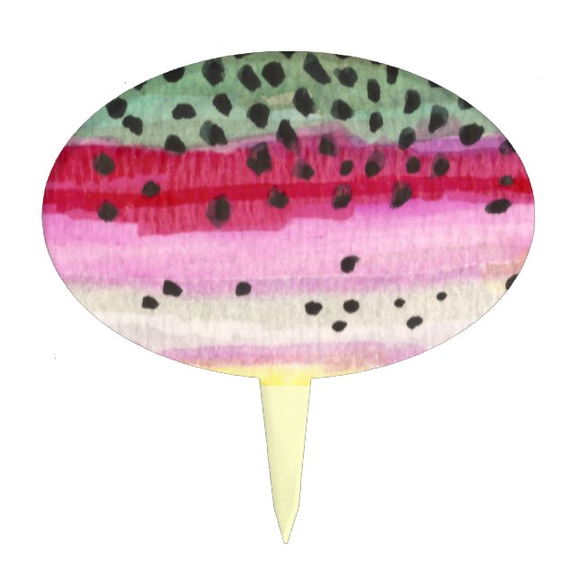 Rainbow Trout Fishing Cake Topper (Front)
