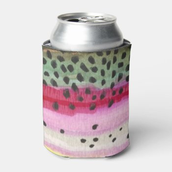 Rainbow Trout Fishing Can Cooler by TroutWhiskers at Zazzle