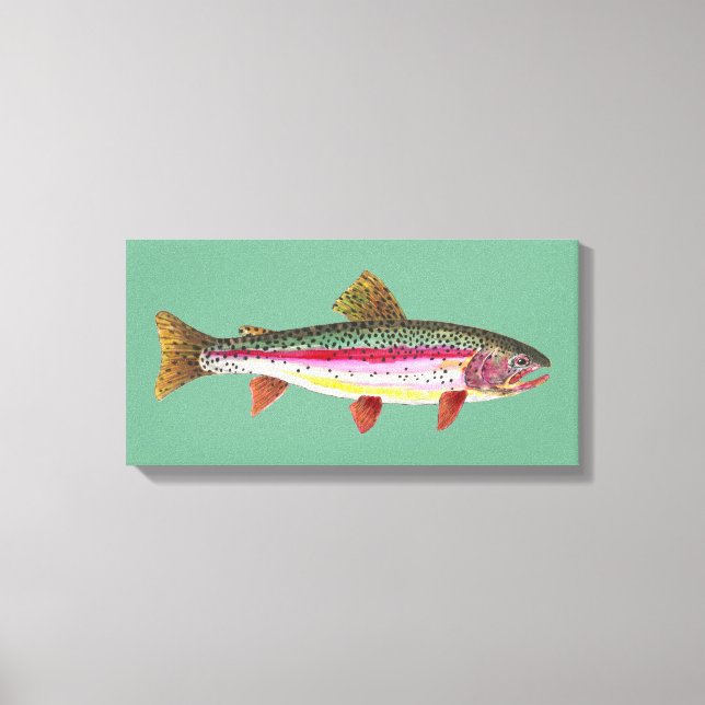 Rainbow Trout Fishing Canvas Print (Front)