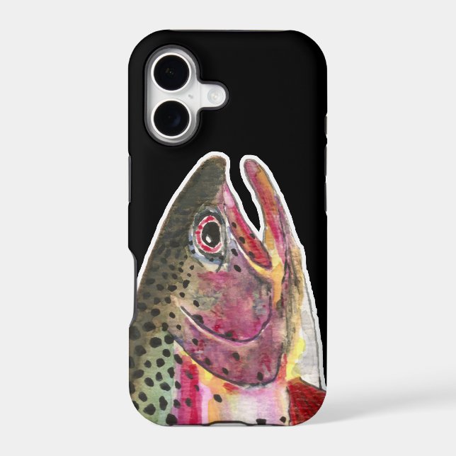 Rainbow Trout Fishing Iphone Case (Back)