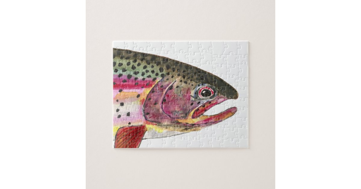 Rainbow Trout Fishing Jigsaw Puzzle Zazzle