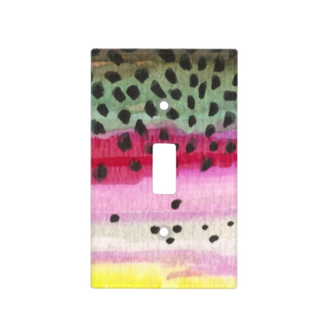 Rainbow Trout Fishing Light Switch Cover (Front)