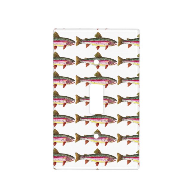 Rainbow Trout Fishing Light Switch Cover (Front)