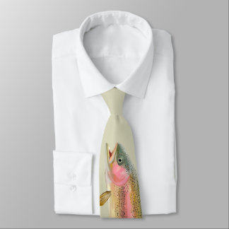 Rainbow Trout Fishing Neck Tie