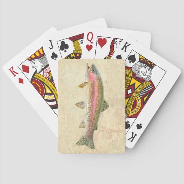 Rainbow Trout Fishing Playing Cards (Back)