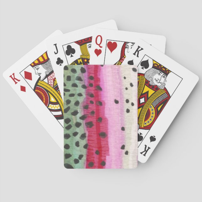Rainbow Trout Fishing Poker Cards (Back)