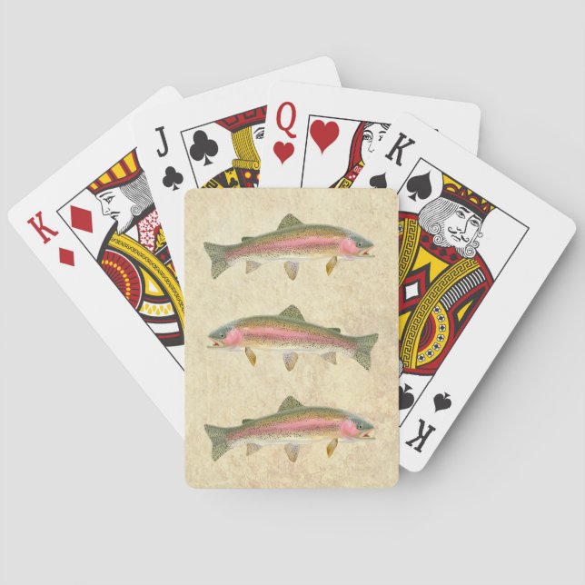 Rainbow Trout Fishing Poker Cards (Back)