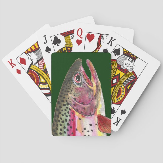 Rainbow Trout Fishing Poker Cards (Back)