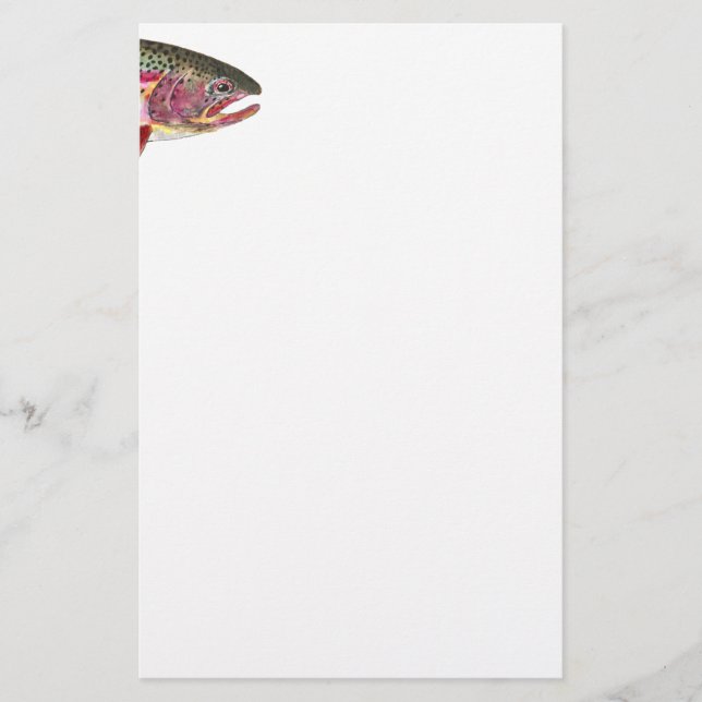 Rainbow Trout Fishing Stationery (Front)
