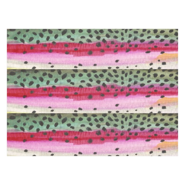 Rainbow Trout Fishing Tablecloth (Front (Horizontal))