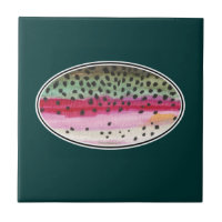 Vintage Rainbow Trout Fisherman Fishing for Fish Cloth Napkin, Zazzle