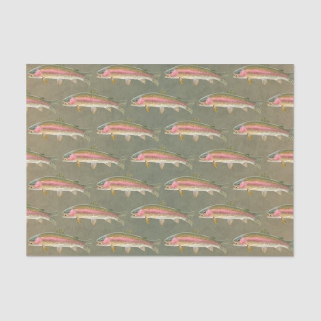 Rainbow Trout Fishing Tissue Paper (Front)