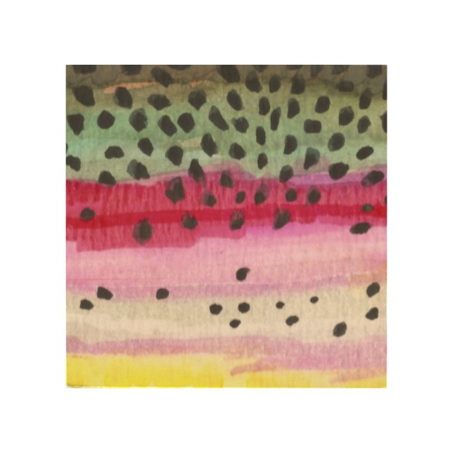 Rainbow Trout Fishing Wood Wall Decor (Front)