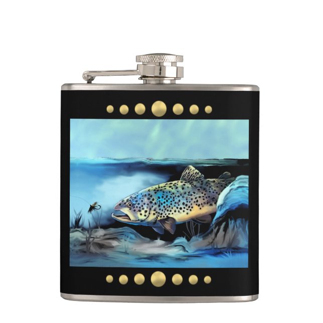 Rainbow Trout Flask (Front)