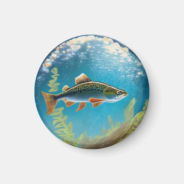 Rainbow Trout Fly Fish Magnet (Front)