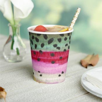 Rainbow Trout Fly Fishing Anglers Everyday & Party Paper Cups by TroutWhiskers at Zazzle