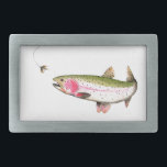 Rainbow Trout Fly Fishing Belt Buckle<br><div class="desc">Excellent present for the fisherman or woman in your life.</div>