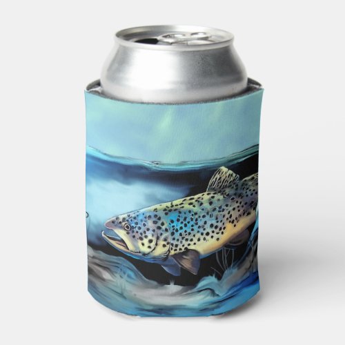 Rainbow Trout Fly Fishing Can Cooler