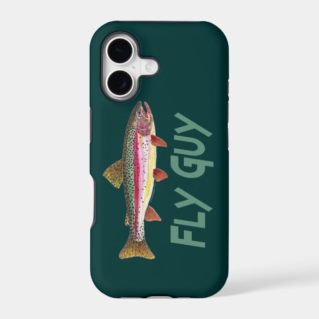 Rainbow Trout Fly Fishing Case-Mate iPhone Case (Back)