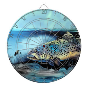 Rainbow Trout Fly Fishing Dart Board