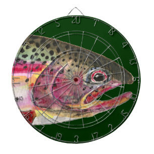 Rainbow Trout Fly Fishing Dartboard